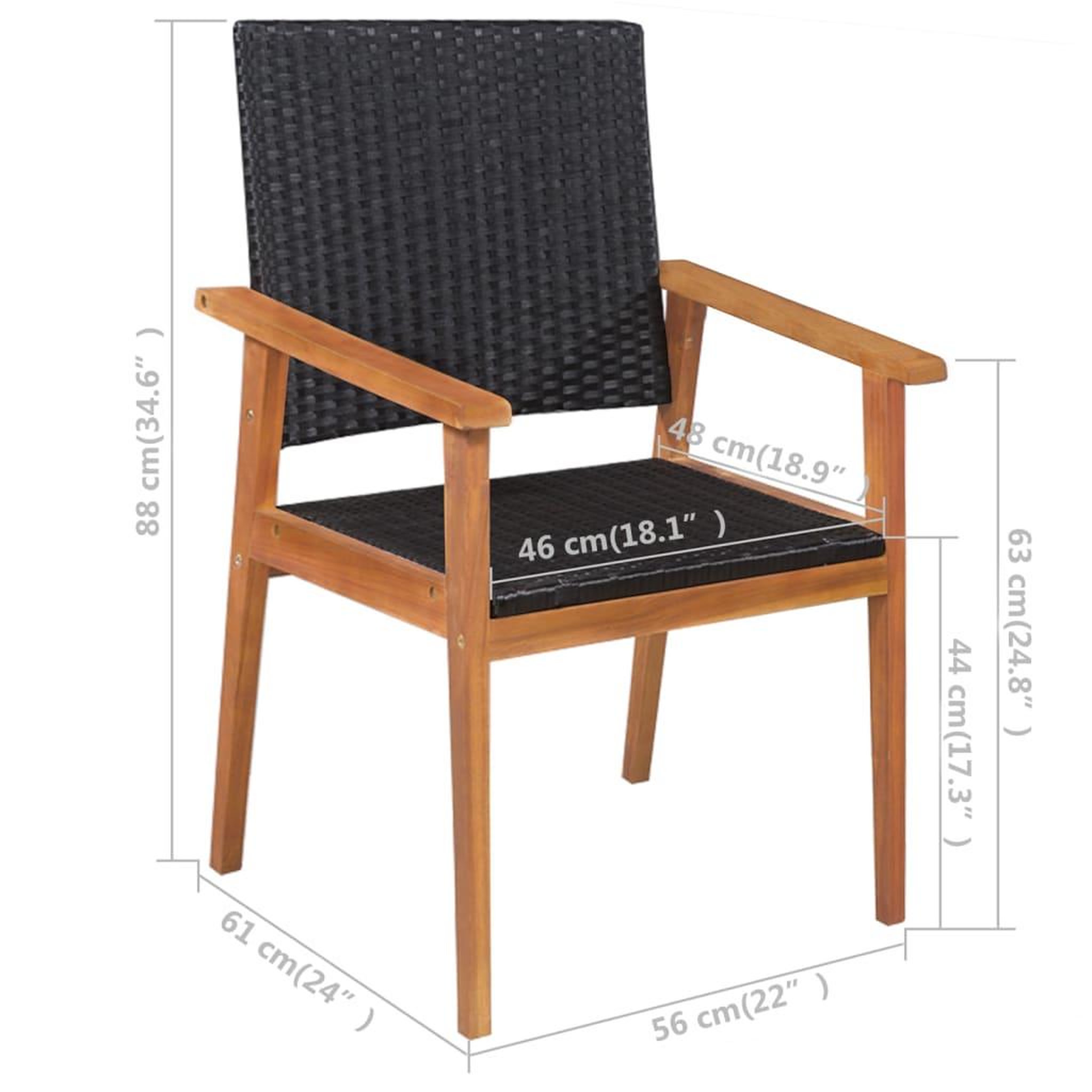 Voir la diapositive 6 : VIDAXL Ensemble a manger d'exterieur 5 pcs resine tressee noir marron