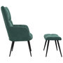 Voir la diapositive 4 : VIDAXL Chaise de relaxation avec tabouret Vert fonce Velours