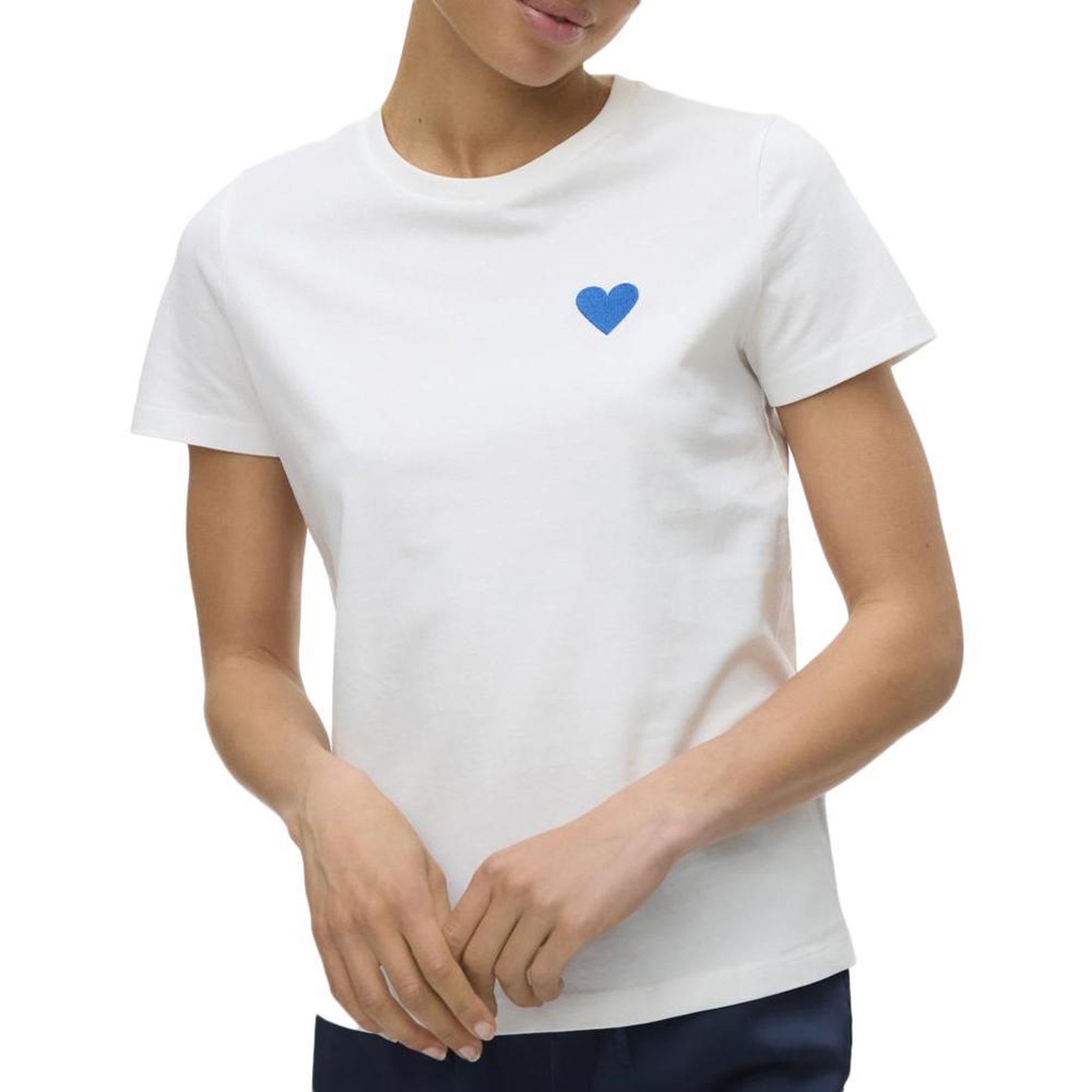 Vero Moda T-shirt Blanc Femme Vero Moda Silja Francis. Coloris disponibles : Blanc