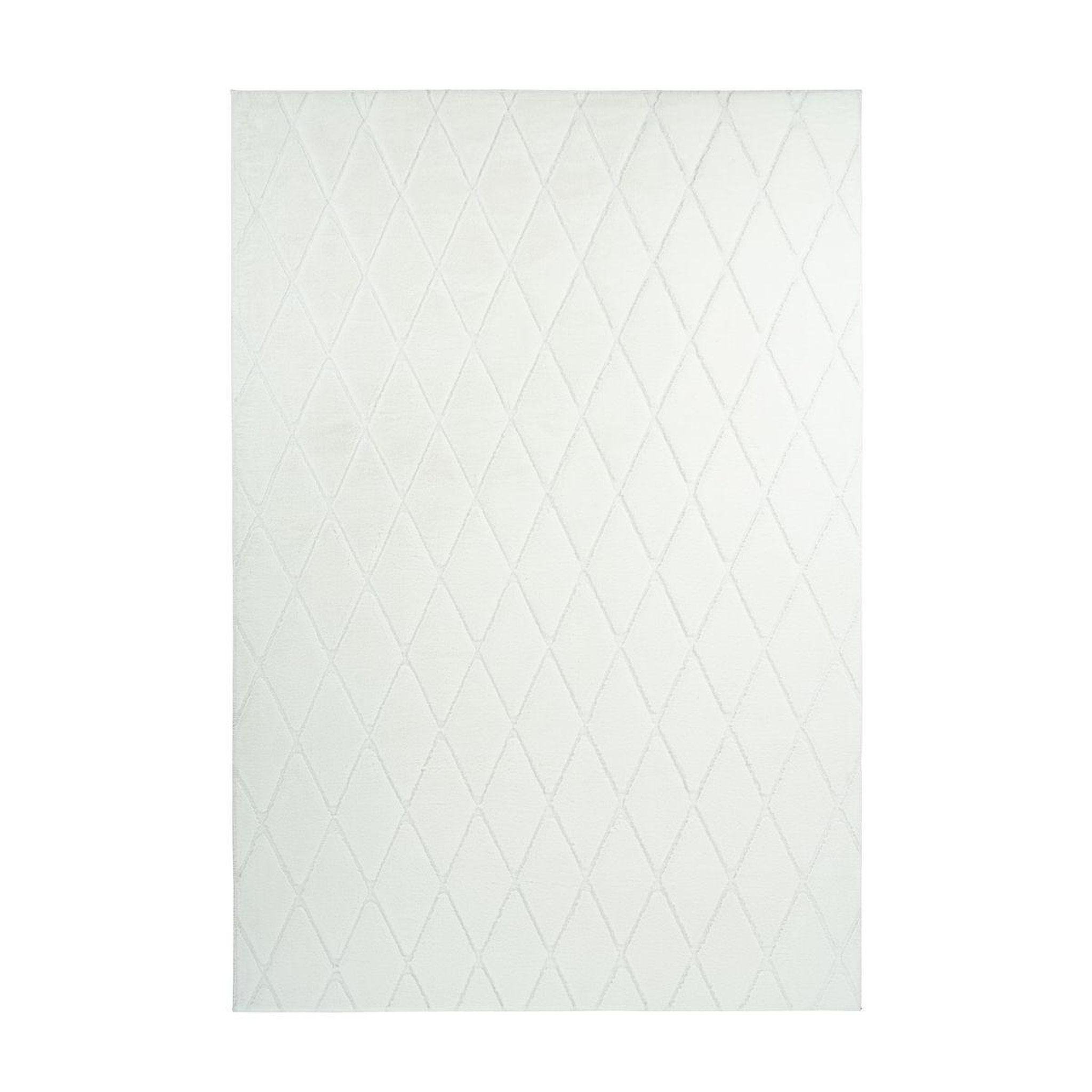 Voir la diapositive 1 : Paris Prix Tapis Shaggy Géométrique  Vivica  Blanc