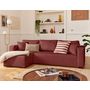 Voir la diapositive 5 : BEST MOBILIER Housse en velours pour canapé déhoussable topaze