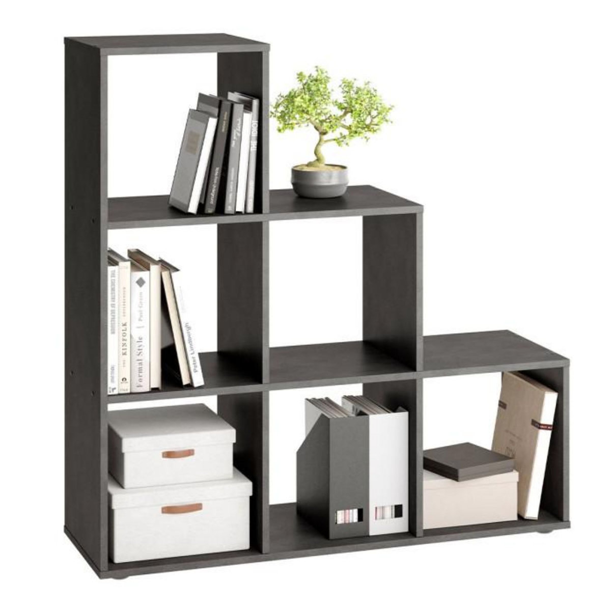 Paris Prix Étagère 6 Cases Design  Gaman  108cm Gris Foncé