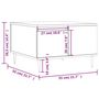 Voir la diapositive 6 : VIDAXL Table basse noir 55x55x36,5 cm bois d'ingenierie