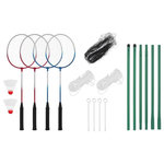 VIDAXL Set de badminton avec 4 raquettes et filet 620x151 cm