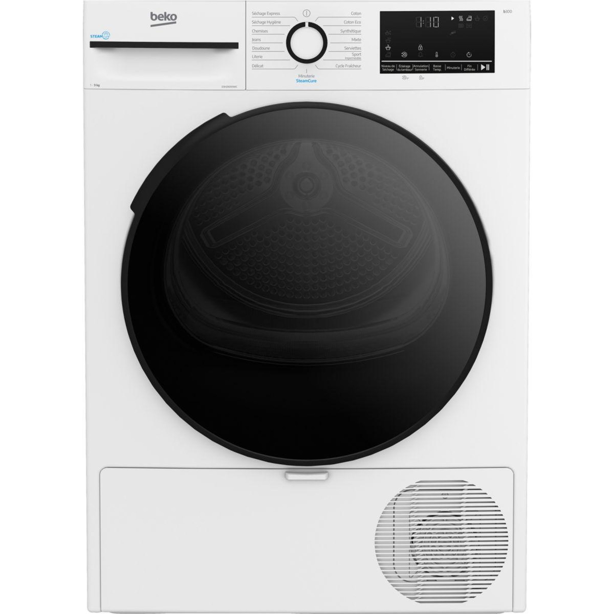 Voir la diapositive 2 : Beko Sèche linge pompe à chaleur d3h29d93wc