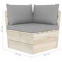 Voir la diapositive 6 : VIDAXL Salon de jardin palette 5 pcs avec coussins bois d'epicea