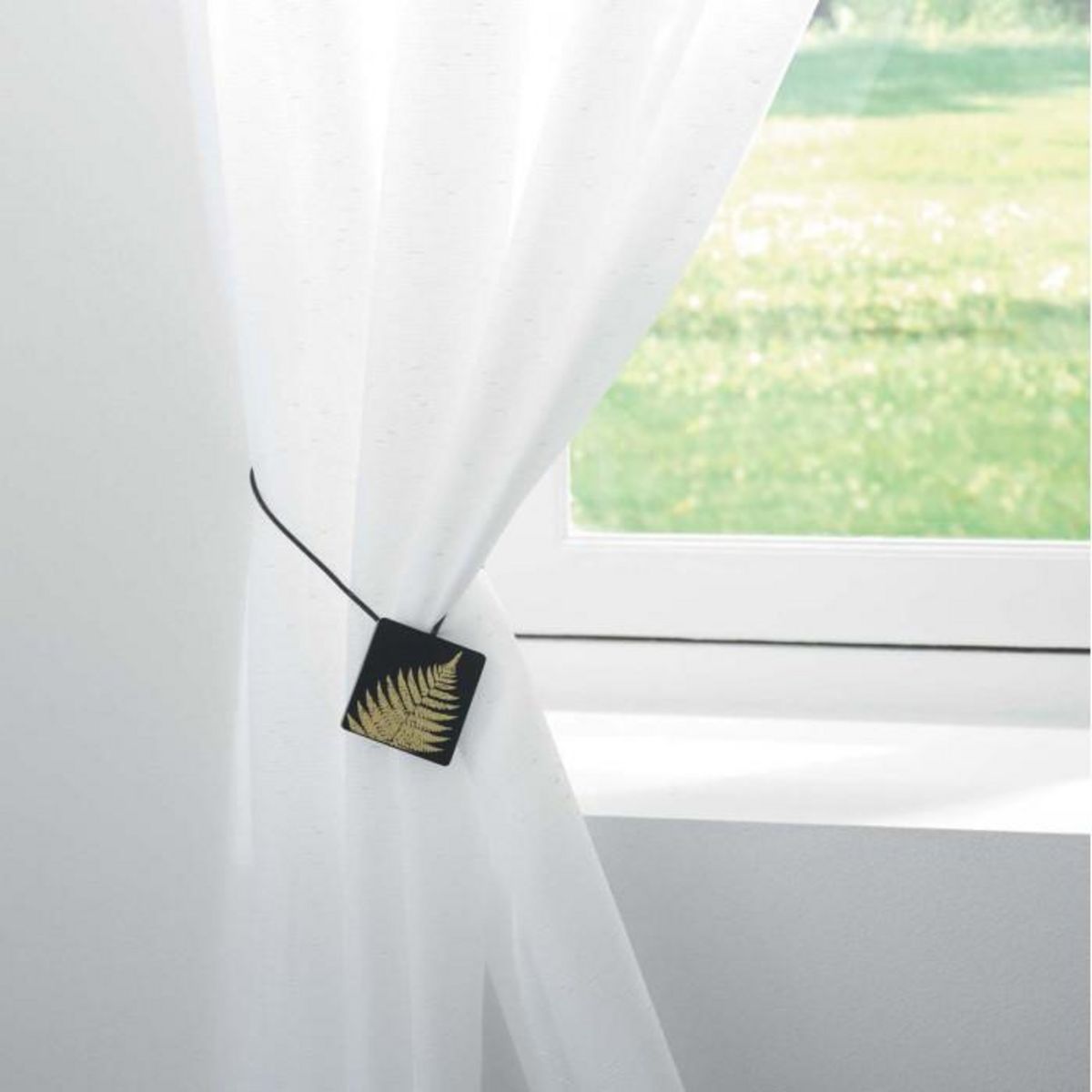 Paris Prix Embrasse de Rideau Aimantée  Lisette  43cm Noir