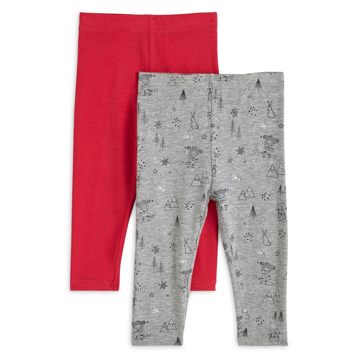 LCW Kids Lot De 2 Leggings Pour Filles à Taille Élastiquée - W5IL14Z1-LRB - LC Waikiki