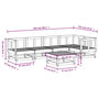 Voir la diapositive 6 : VIDAXL Salon de jardin 6 pcs bois massif douglas