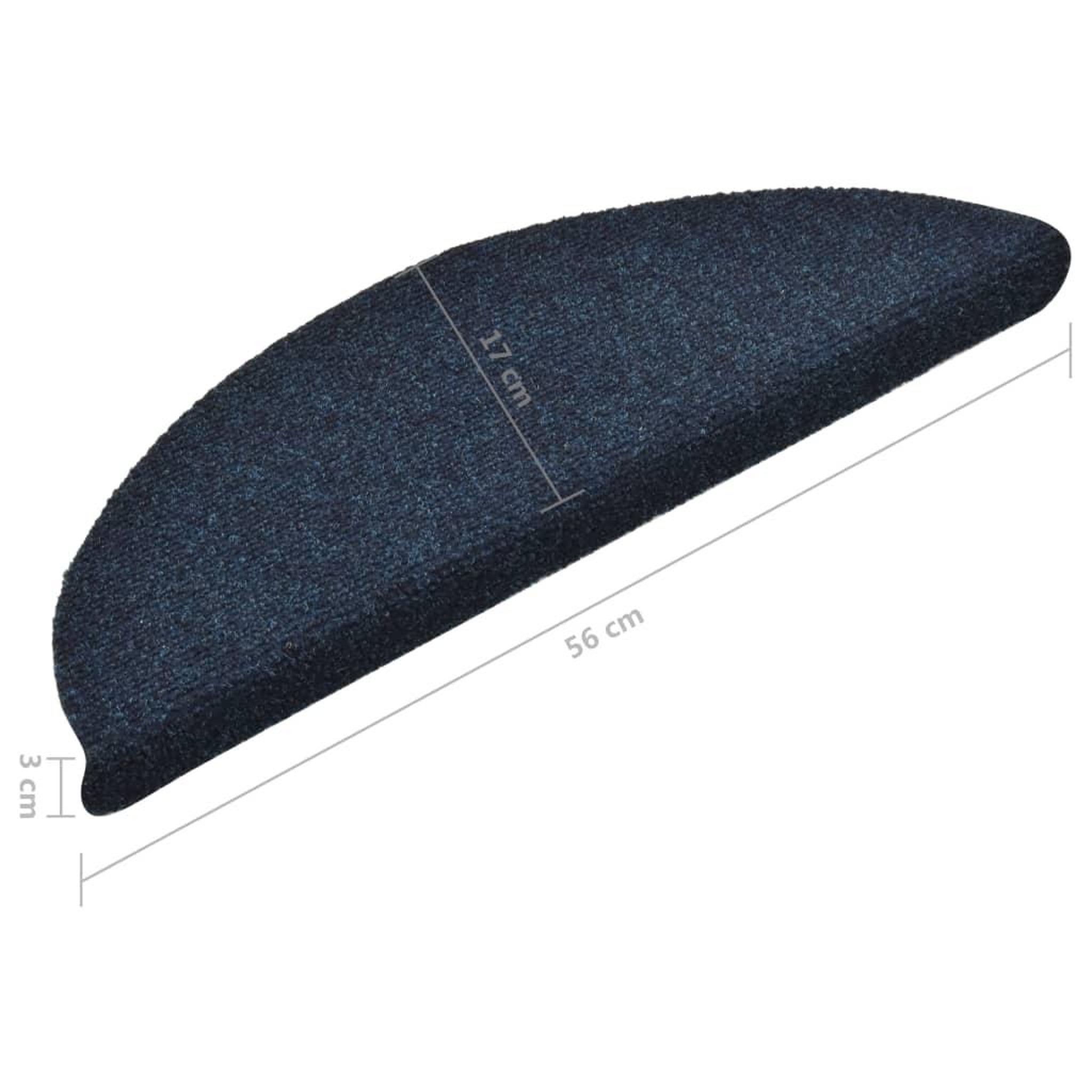 Voir la diapositive 6 : VIDAXL Tapis d'escalier autocollants 15 pcs Bleu 56x17x3 cm Aiguillete