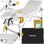 Voir la diapositive 1 : tectake Table 3 zones de massage largeur 78 cm et rembourrage 5 cm blanc
