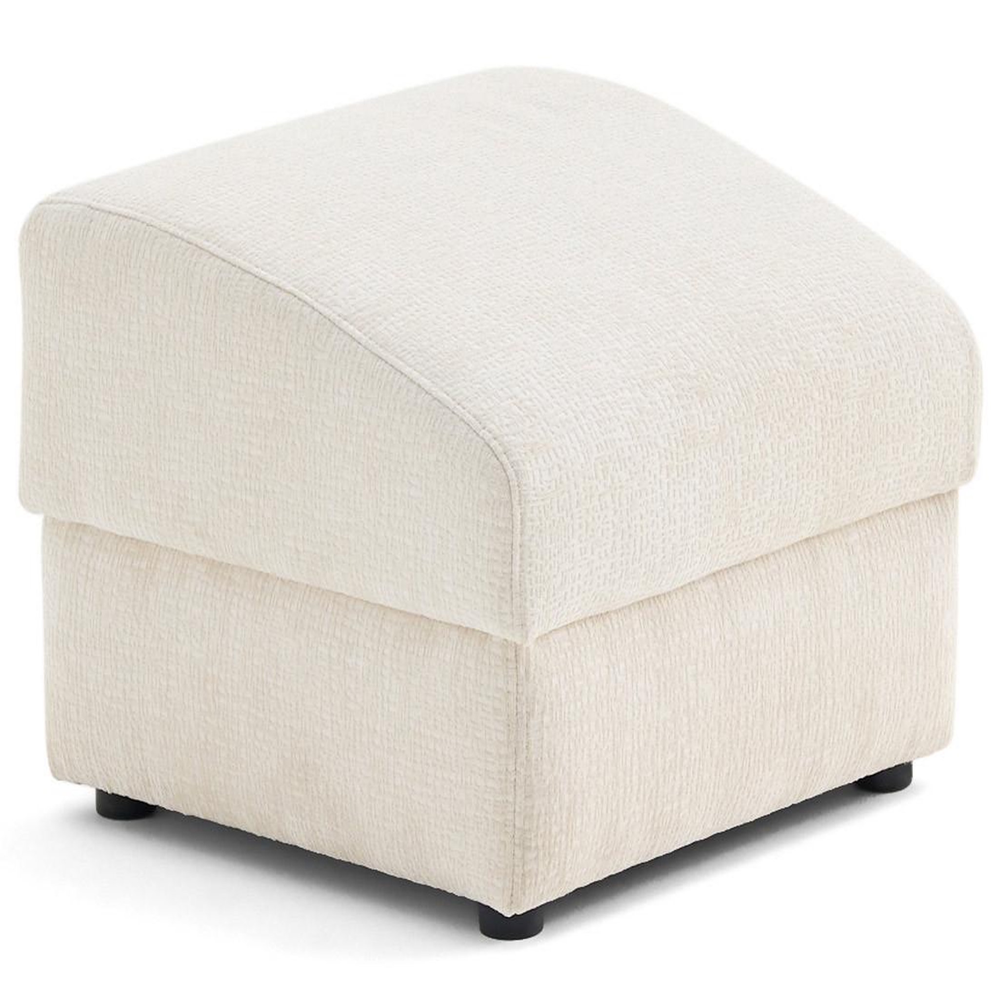 Voir la diapositive 1 : LISA DESIGN Bastille - pouf en tissu velours relief