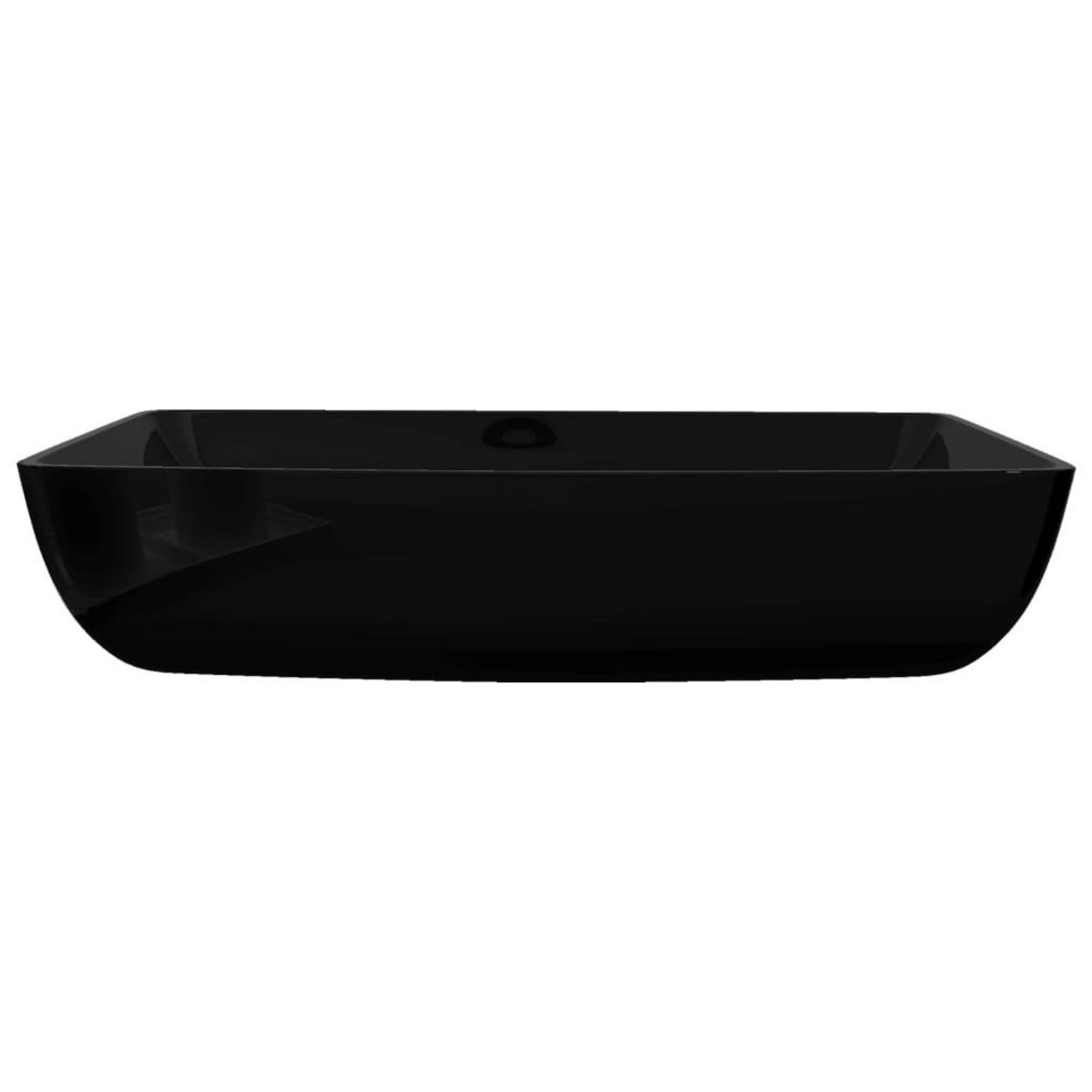 VIDAXL Vasque rectangulaire ceramique Noir pour salle de bain