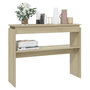 Voir la diapositive 3 : VIDAXL Table console chene sonoma 102x30x80 cm bois d'ingenierie