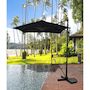 Voir la diapositive 2 : Habitat et Jardin Parasol jardin déporté - 2.5 x 2.5 m - Noir