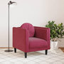 Voir la diapositive 3 : VIDAXL Fauteuil avec coussin rouge bordeaux velours