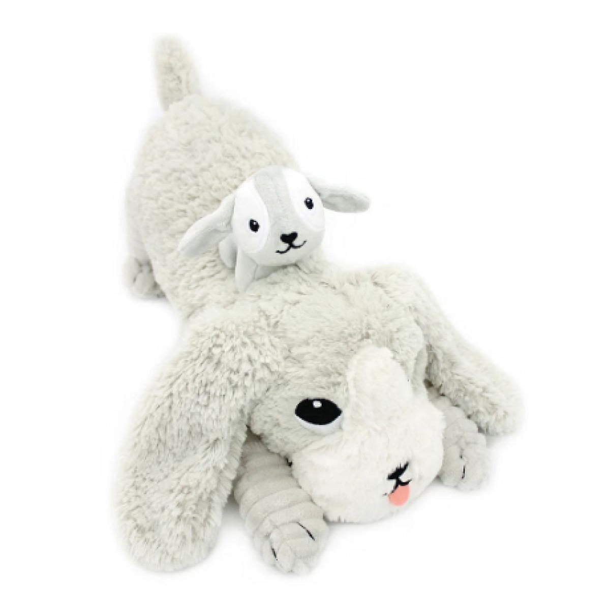 LES DEGLINGOS Ptipotos - Maman et bebe chien - gris clair