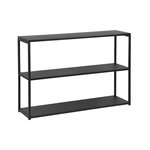 SWEEEK Etagère basse 3 niveaux en métal noir - Industrielle - 120x30x80cm