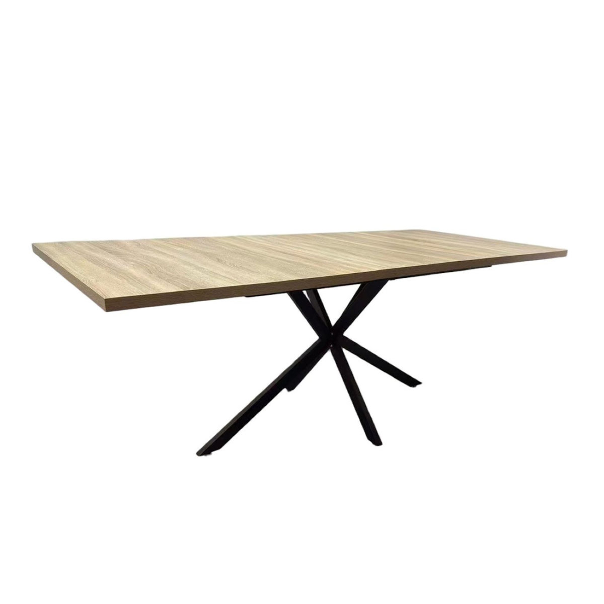 CONCEPT USINE Table extensible 8 personnes effet bois 200cm HINGA