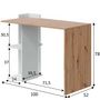 Voir la diapositive 2 : VS VENTA-STOCK Bureau Llanes 2 niches bois/blanc, 100 cm