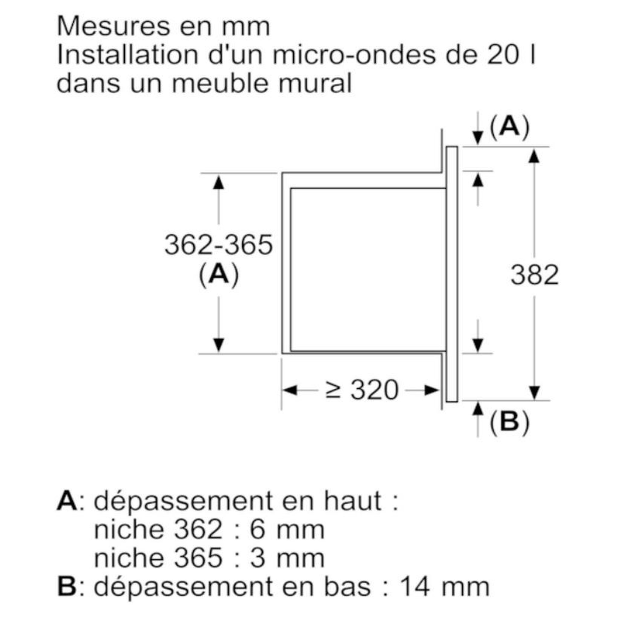 Voir la diapositive 3 : Siemens Micro-ondes solo 20l 800w encastrable noir - BF523LMB3