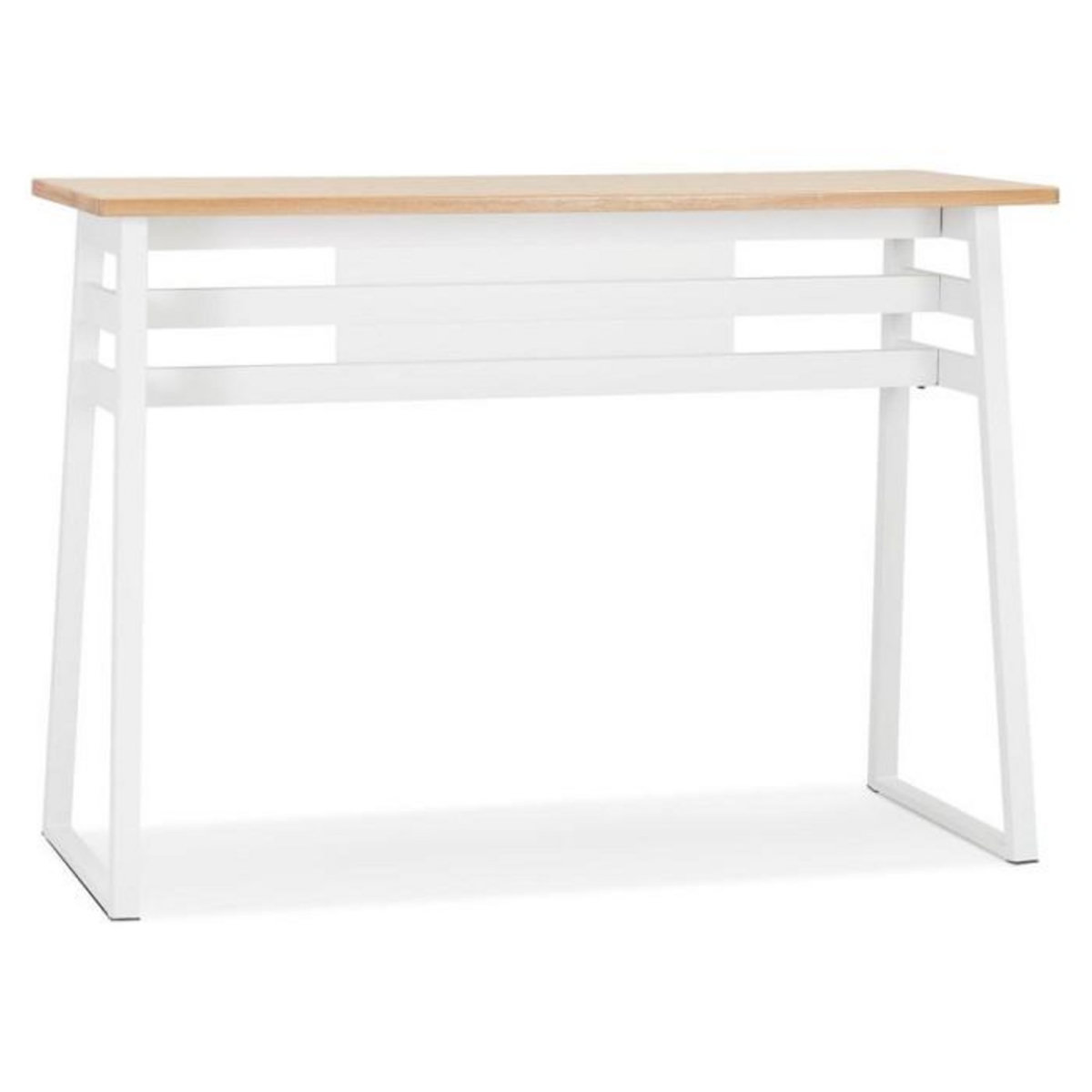 Paris Prix Table de Bar Scandinave  Javier  150cm Blanc