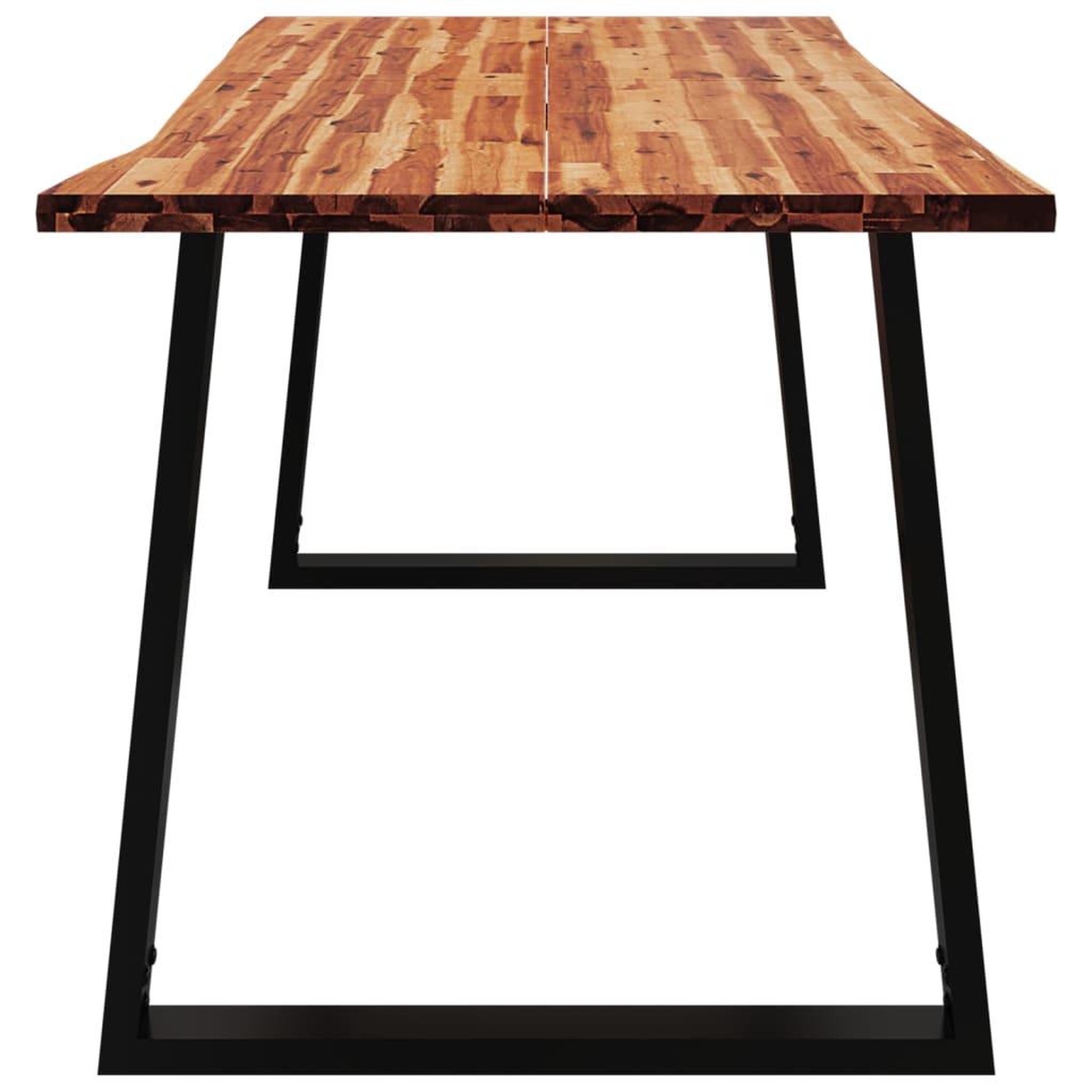 Voir la diapositive 5 : VIDAXL Table a manger 160x80x75 cm bois d'acacia solide a bord vif