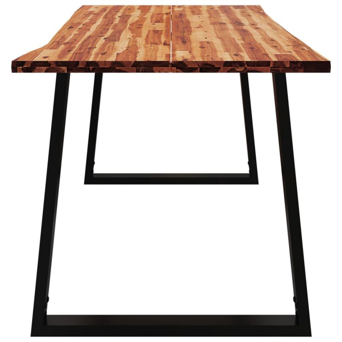 VIDAXL Table a manger 160x80x75 cm bois d'acacia solide a bord vif