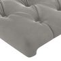 Voir la diapositive 5 : VIDAXL Tete de lit a LED Gris clair 180x7x78/88 cm Velours