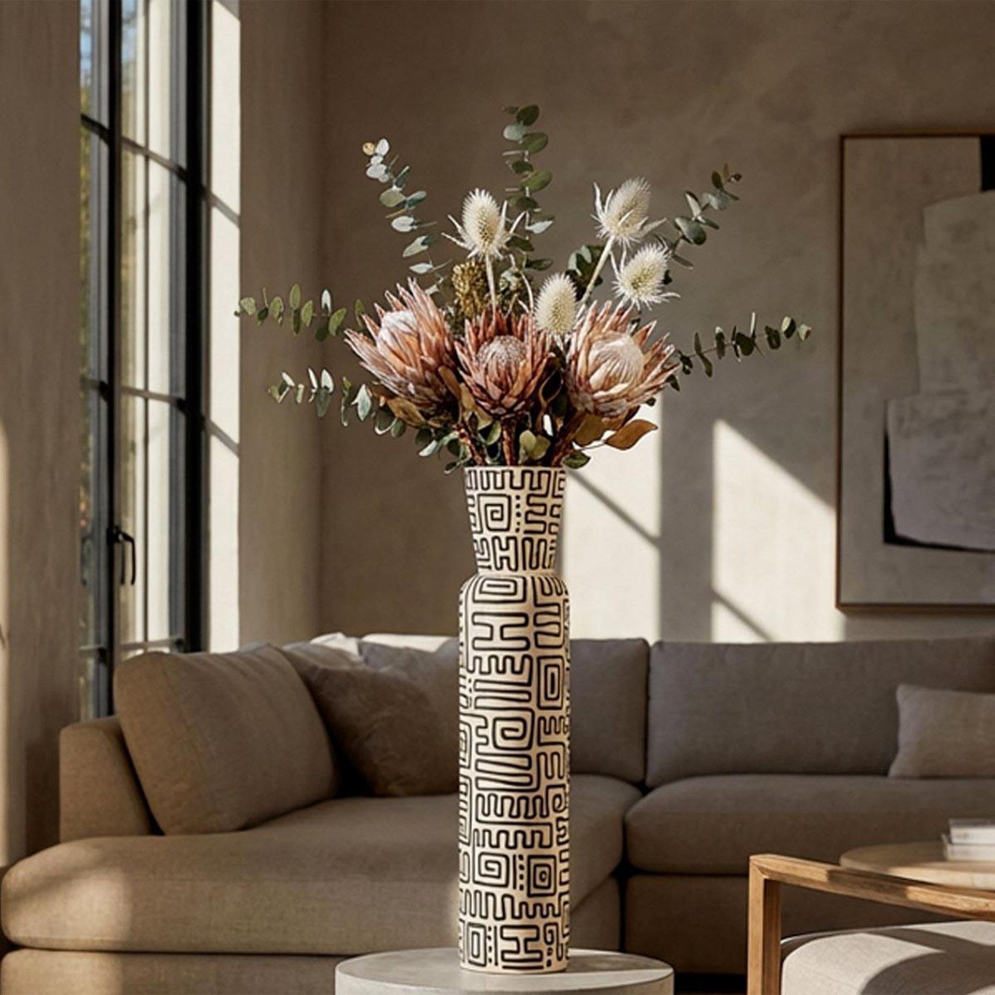 Voir la diapositive 5 : Paris Prix Vase design  nairobi  65cm blanc & noir