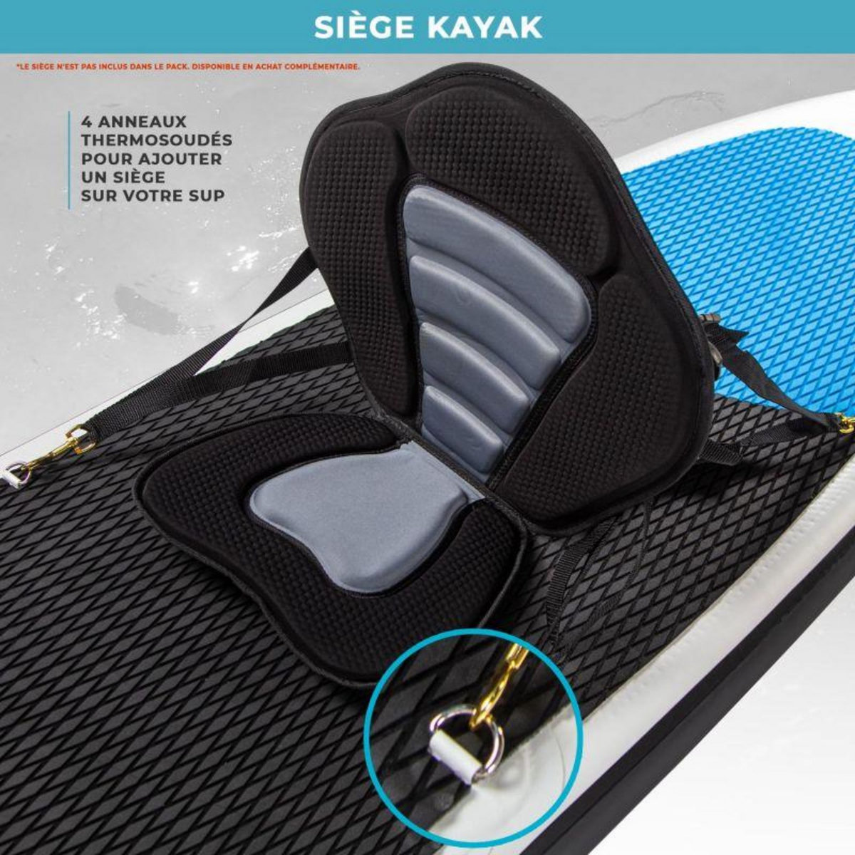 ADRENALIN Paddle Gonflable URA 10' 30'' 5'' (305x76x13cm) avec Pompe, Pagaie, Leash et Sac de Transport