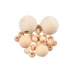 Paris Prix Lot de Perles en Bois  A Peindre  12cm Naturel