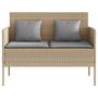 Voir la diapositive 4 : VIDAXL Banc de jardin avec coussins beige resine tressee
