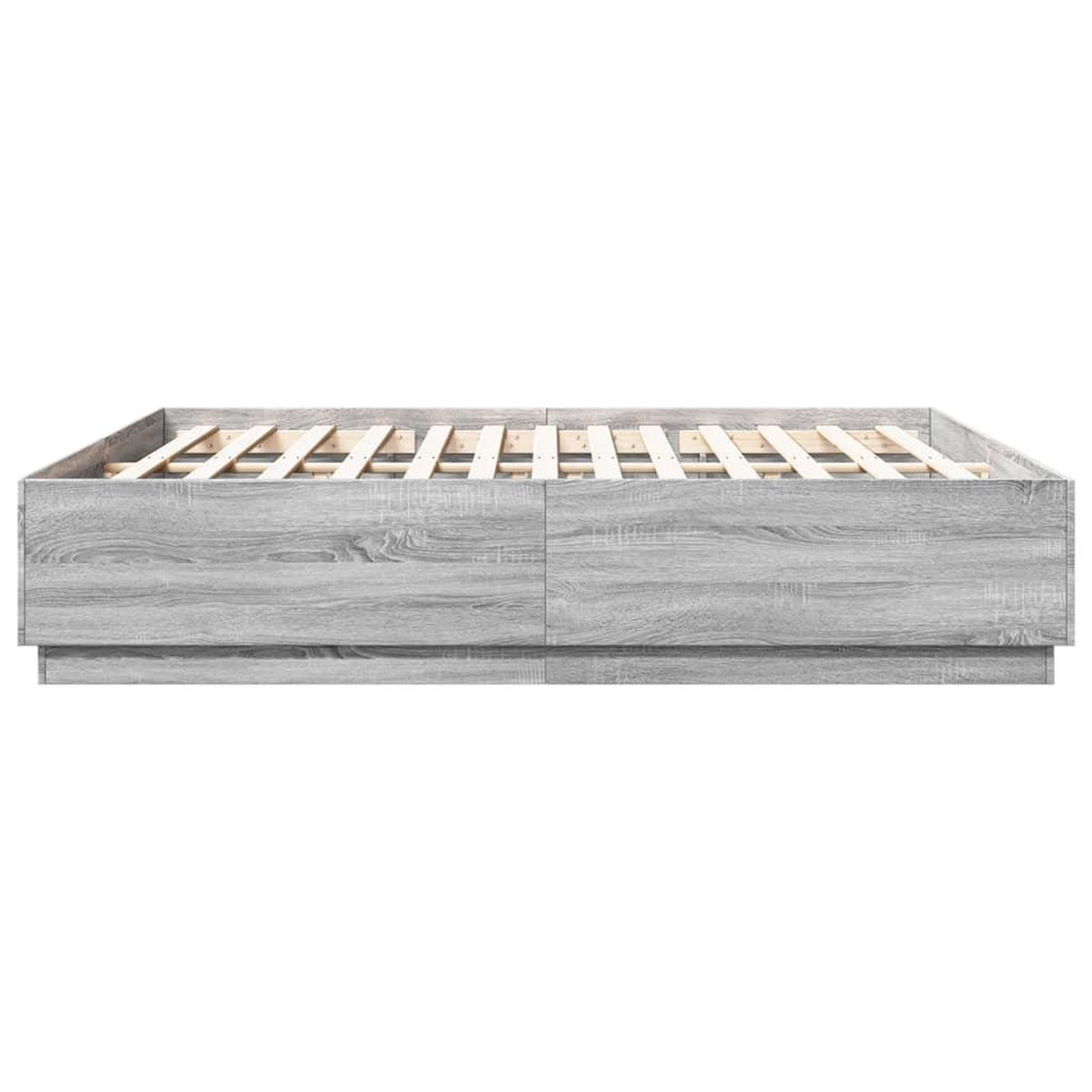 Voir la diapositive 5 : VIDAXL Cadre de lit sans matelas sonoma gris 180x200 cm