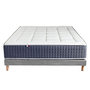 Voir la diapositive 6 : IDLITERIE Ensemble Matelas Ressort 7 zones + Mémoire de forme + Sommier KING STYLE + couette + oreillers - Fabriqué en France