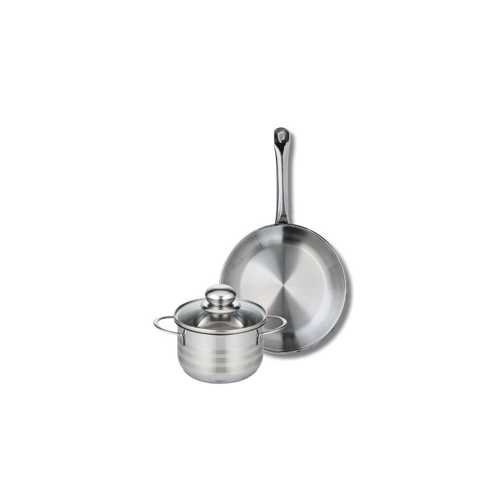 ELO Ensemble de 1 poêle de cuisson 24 cm et 1 faitout 14 cm elo profi brillant