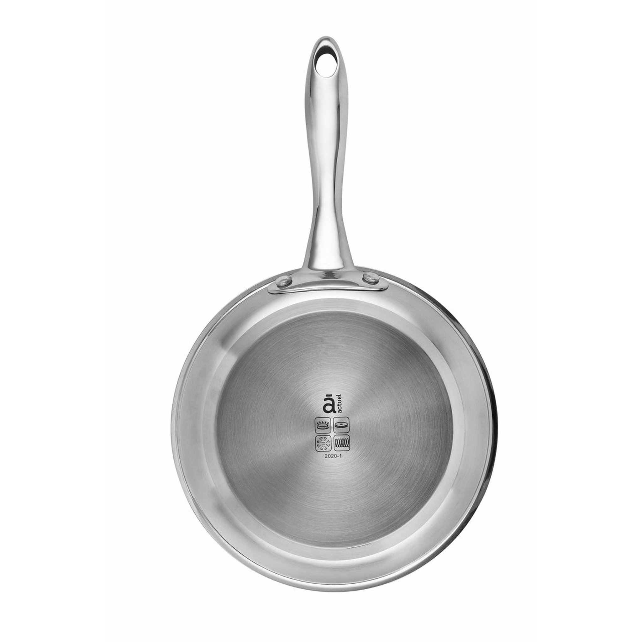 Voir la diapositive 2 : ACTUEL Poêle induction inox 20 cm 