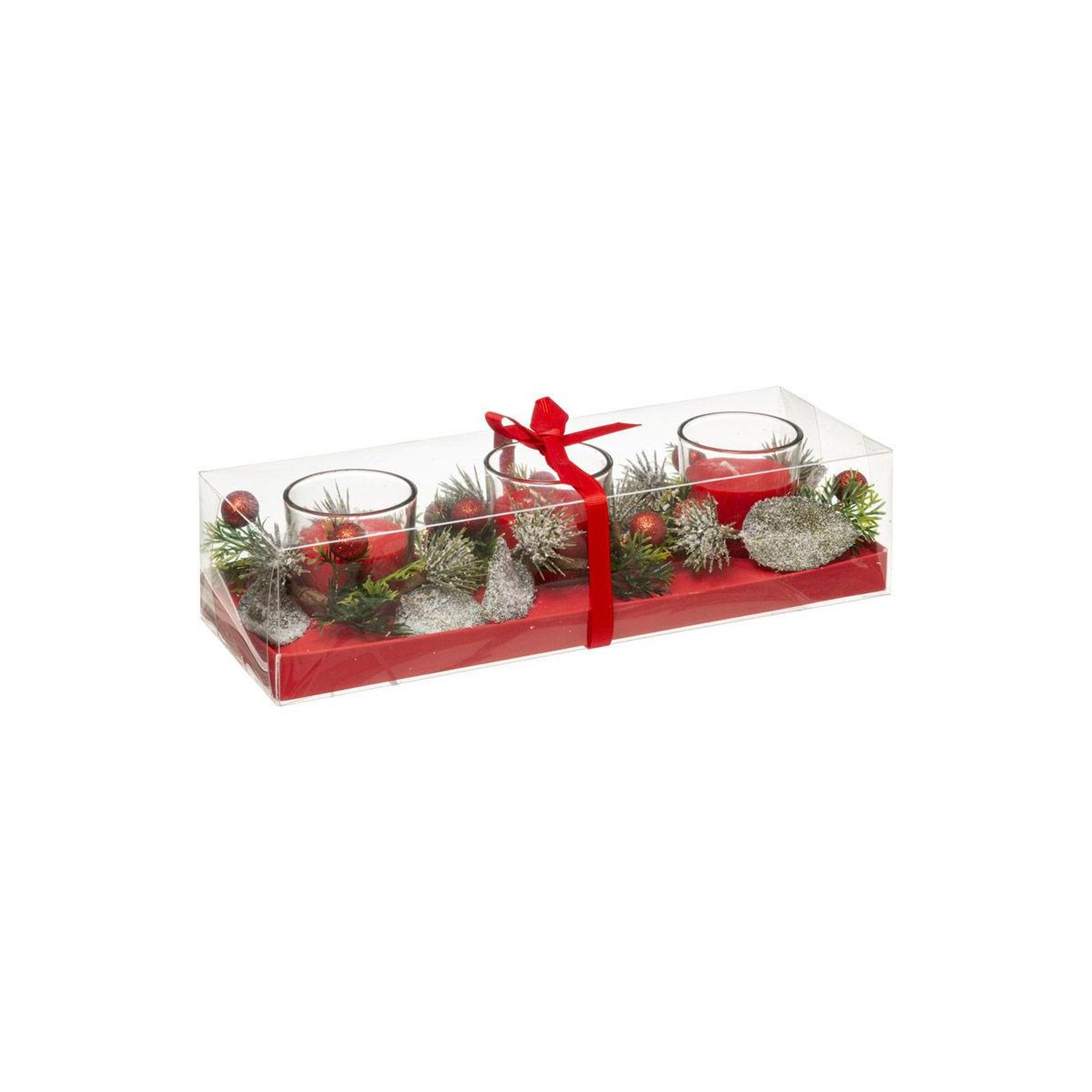 Voir la diapositive 2 : FEERIC LIGHT & CHRISTMAS Lot de 3 bougies parfumées  feuilles  180g la fête des délices