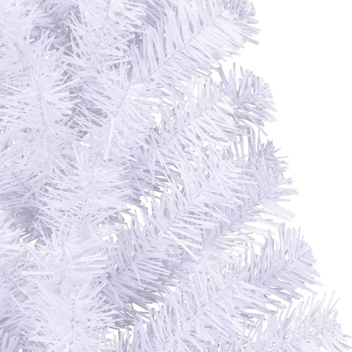 VIDAXL Sapin de Noël artificiel moitie avec support blanc 150 cm PVC