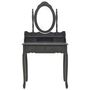 Voir la diapositive 3 : VIDAXL Ensemble de coiffeuse avec tabouret Gris 75x69x140 cm Paulownia