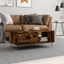 Voir la diapositive 1 : VIDAXL Table basse Chene fume 90x50x36,5 cm Bois d'ingenierie