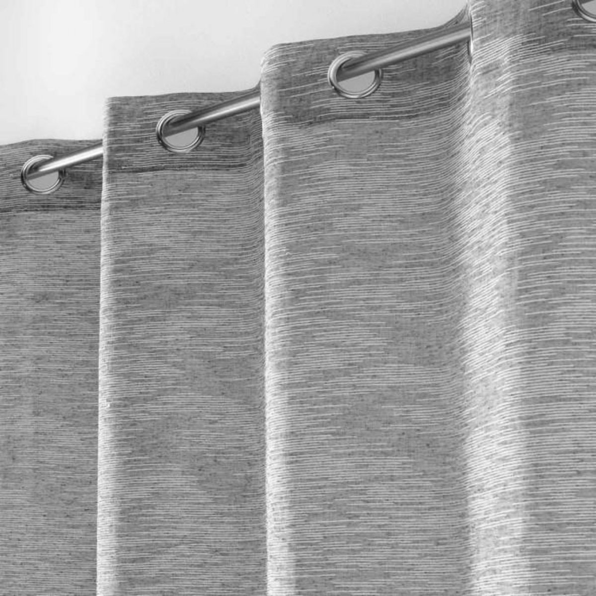 Paris Prix Rideau Voilage à Œillets  Zebra  140x240cm Anthracite