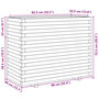 Voir la diapositive 6 : VIDAXL Jardiniere 90x40x72,5 cm bois de pin massif