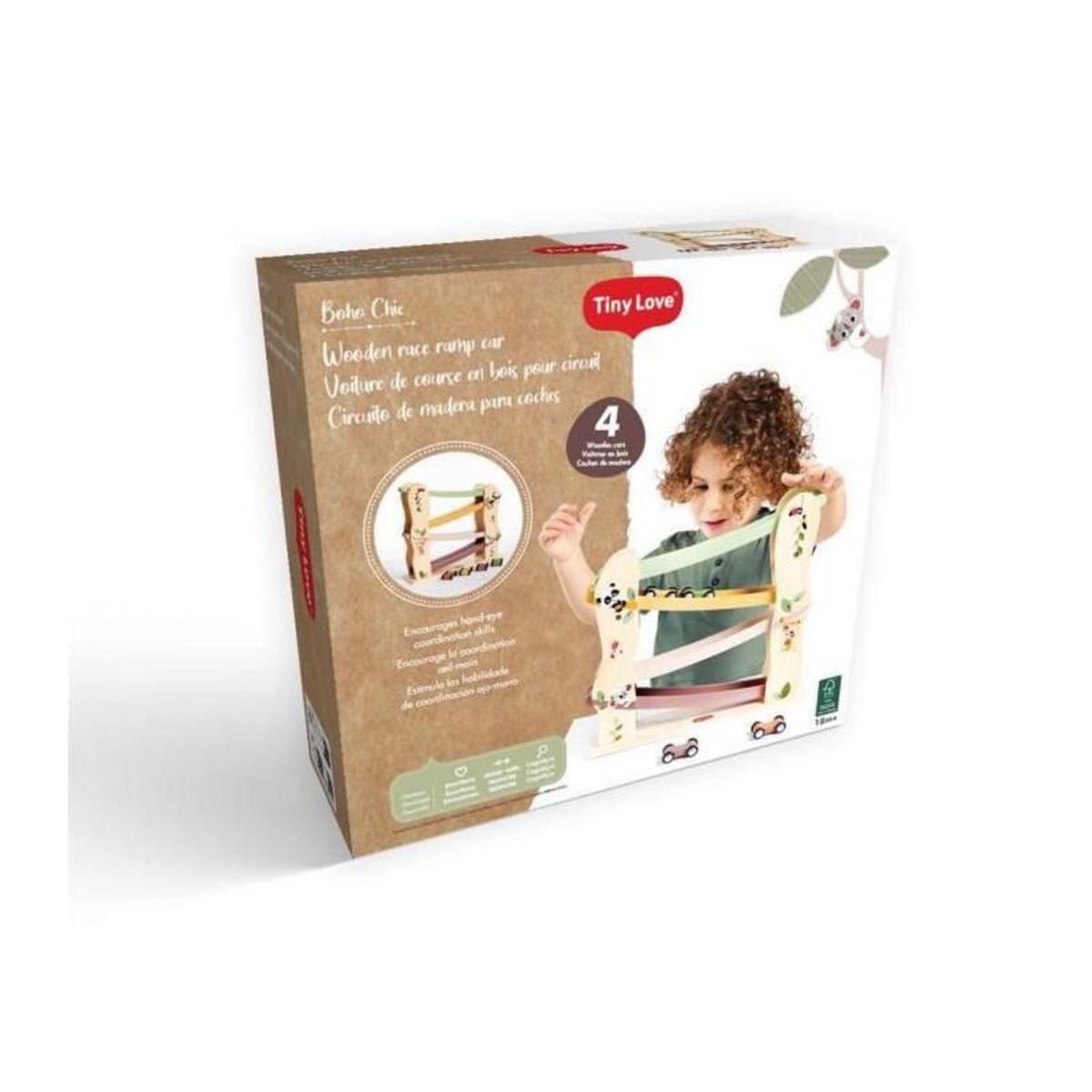 TINY LOVE TINY LOVE, Rampe de course en bois, a partir de 18 mois, Boho Chic