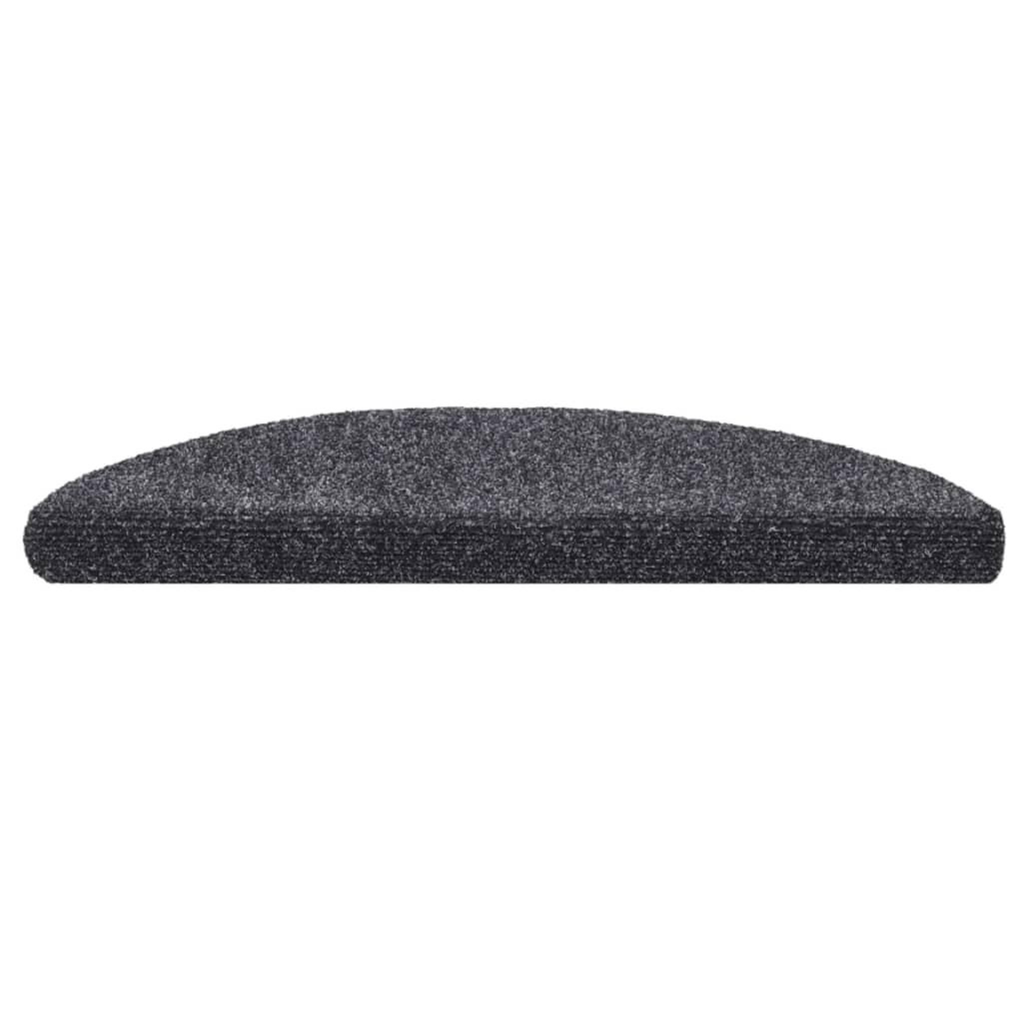 Voir la diapositive 4 : VIDAXL Tapis d'escalier auto-adhesif 15 pcs 56x17x3 cm Gris fonce