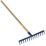 OUTILS PERRIN Râteau 14 dents courbes emmanché 1,5m soudé