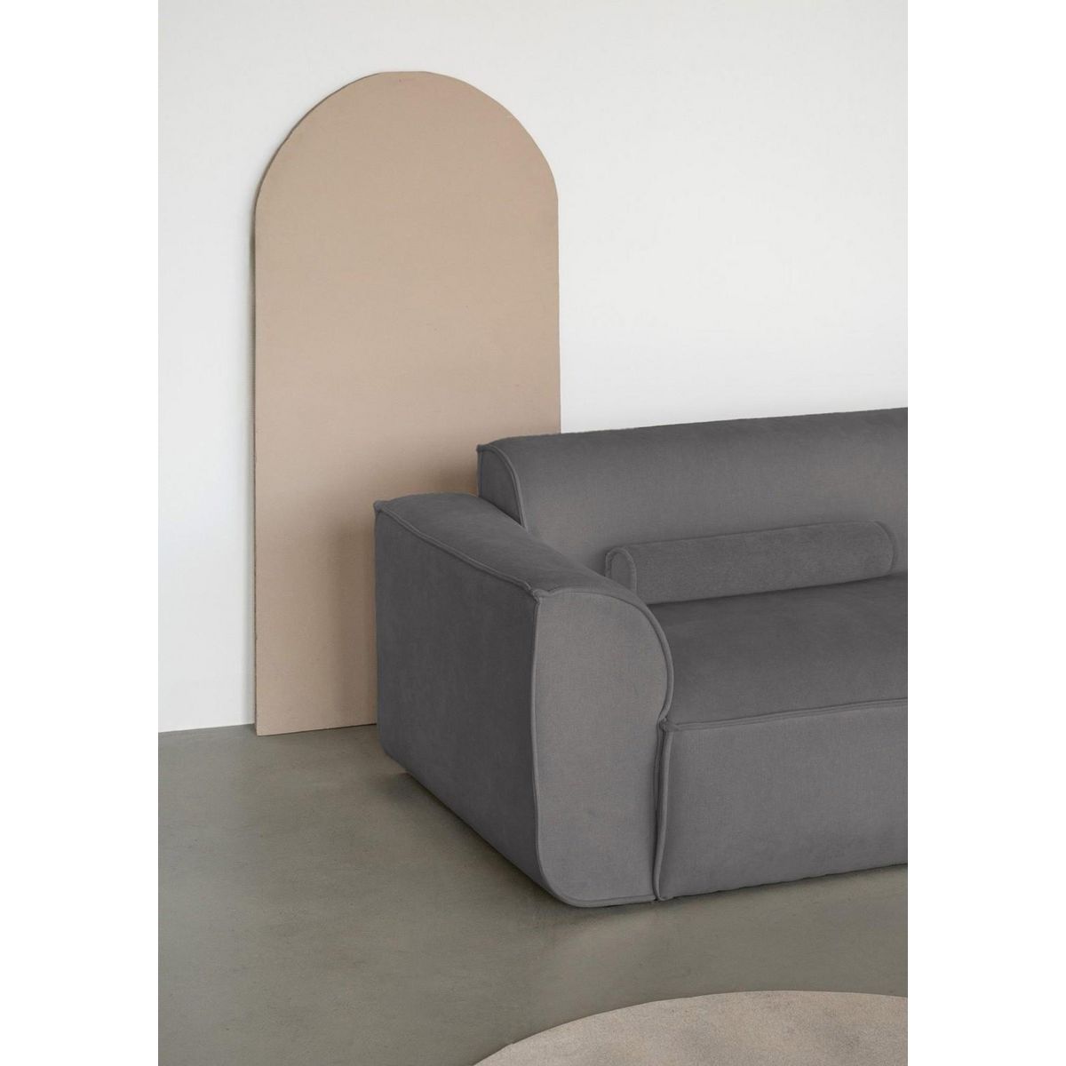 BEST MOBILIER Felix - canapé modulable d'angle droit 4 places en tissu texturé