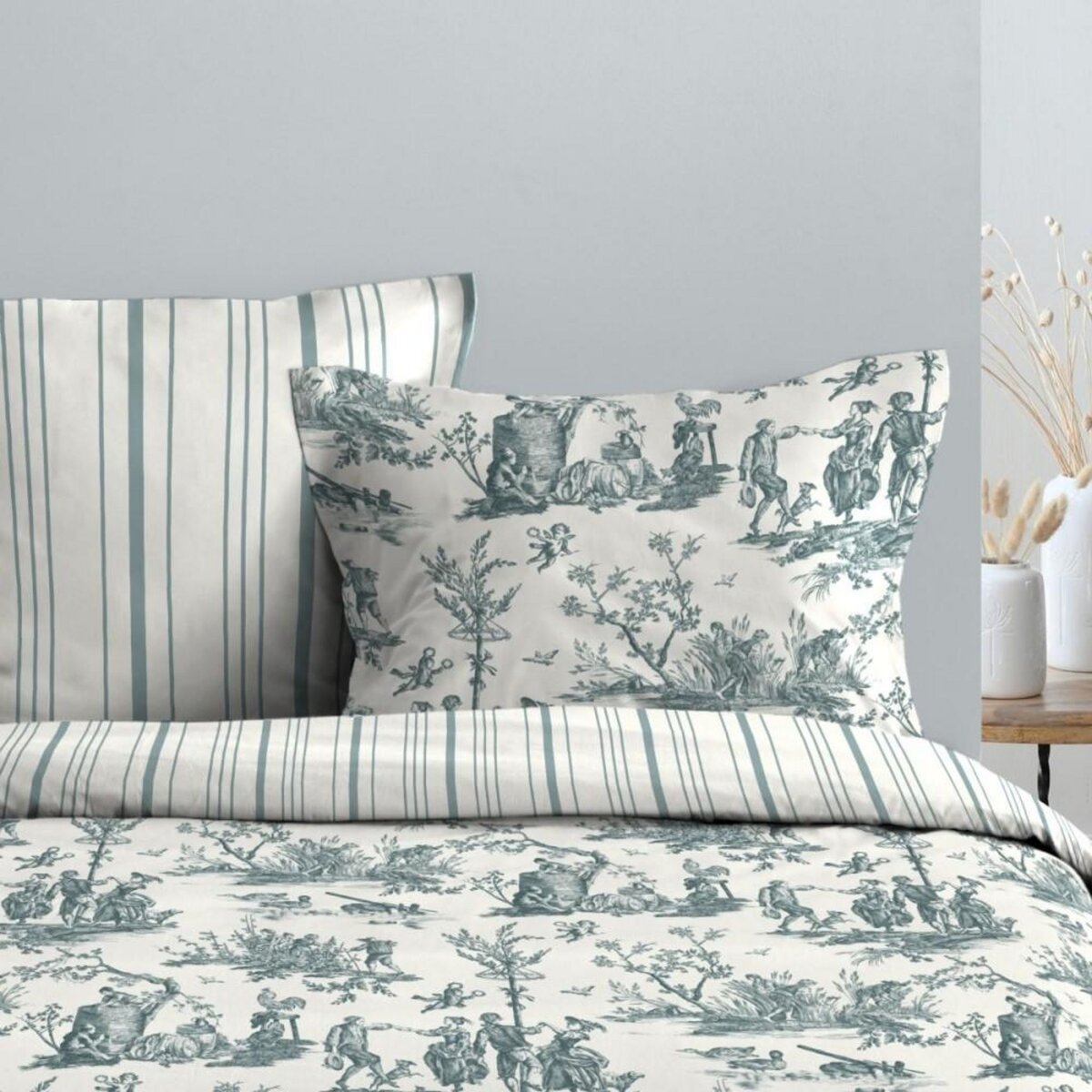 STOF Housse de couette 260x240 ANGELIQUE + 2 taies coton 57 fils