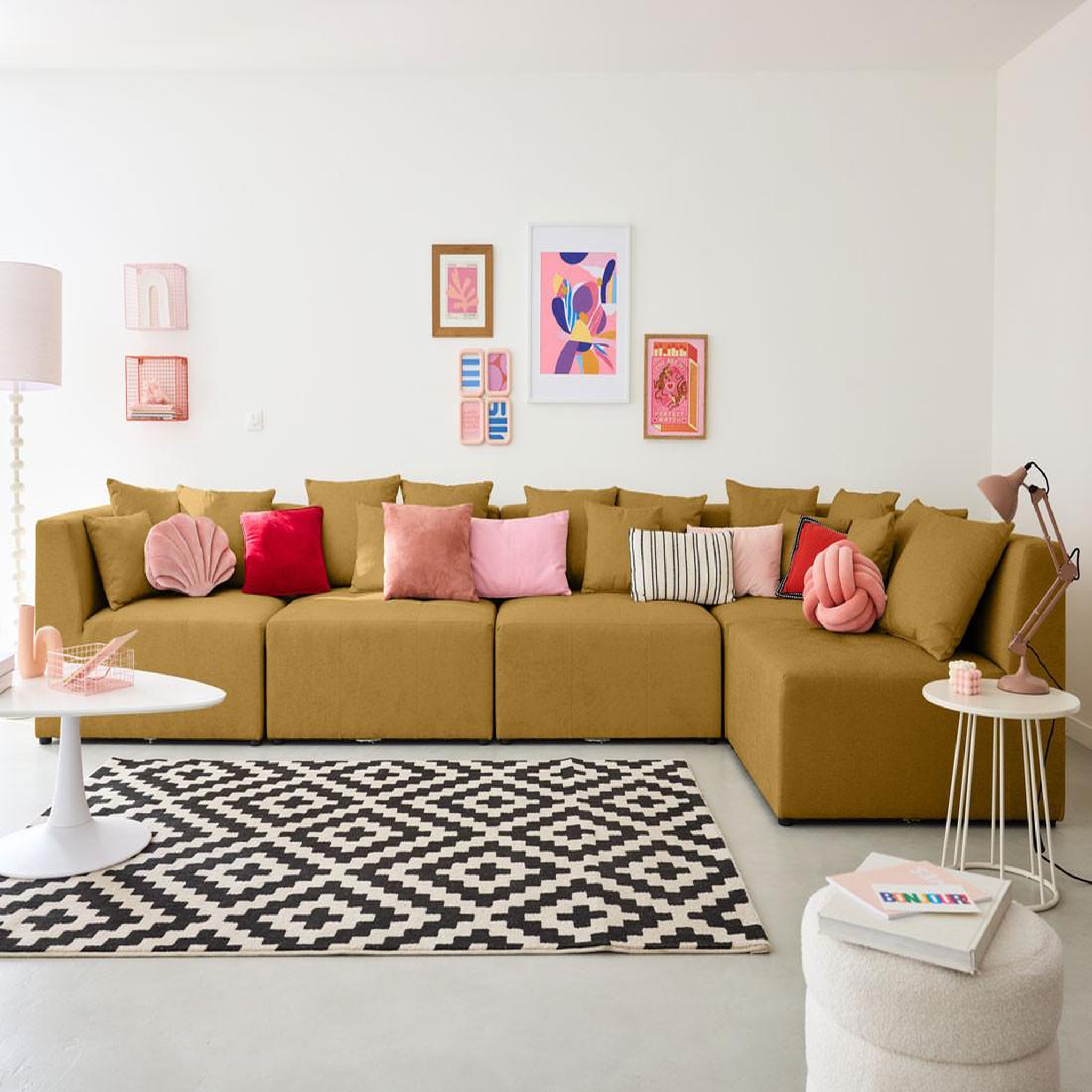 Voir la diapositive 2 : LISA DESIGN Amalfi - module d'assise sans accoudoirs - 1 place - en tissu