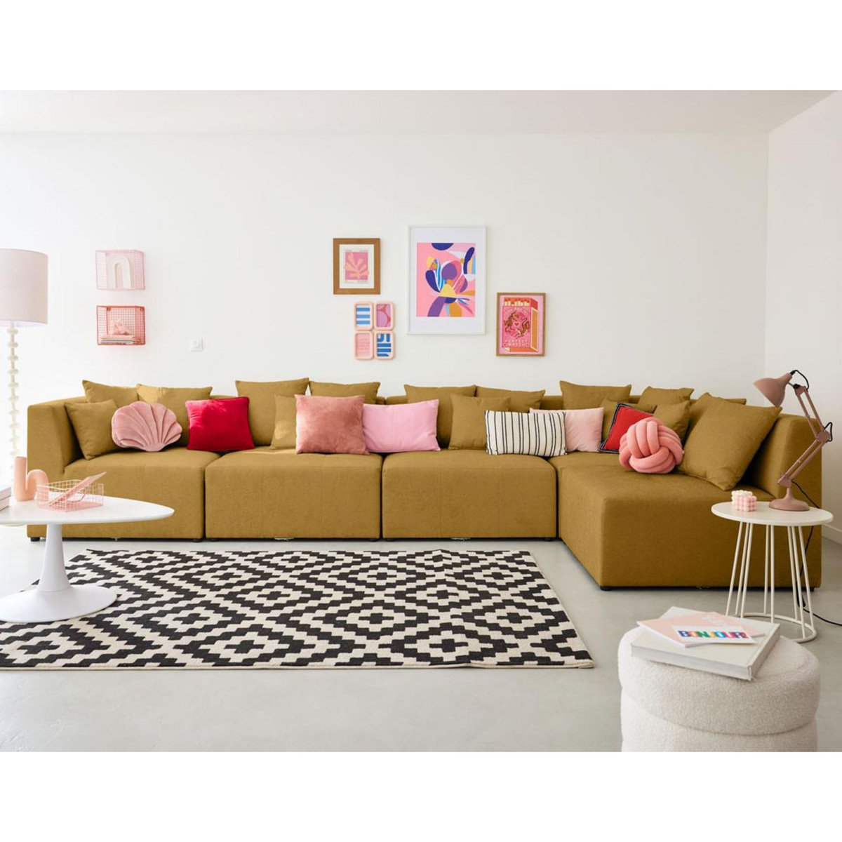 LISA DESIGN Amalfi - module d'assise sans accoudoirs - 1 place - en tissu